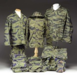 VIETNAM ERA TIGER STRIPE CAMOUFLAGE UNIFORMS.