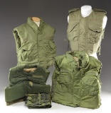 4 US MILITARY FLAK VESTS & GRENADE VEST.