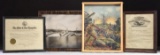 GROUP OF MOSTLY WWI FRAMED DOCUMENTS & IMAGES.