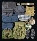 NORTH VIETNAMESE MILITARY HEAD GEAR & EQUIPMENT.
