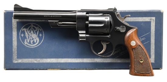 S&W MODEL 28 HIGHWAY PATROLMAN REVOLVER WITH BOX.