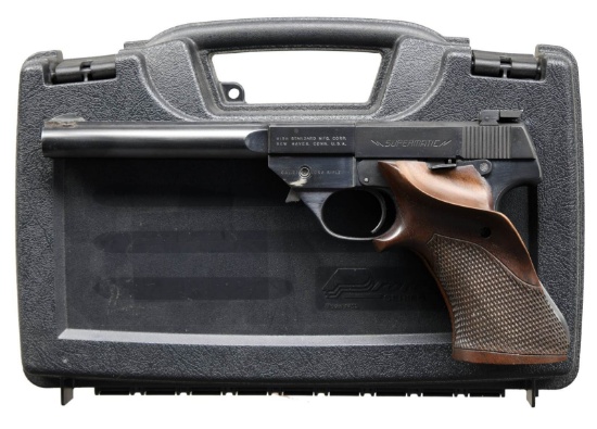 HIGH STANDARD SUPERMATIC SEMI-AUTOMATIC PISTOL.