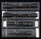 4 LEUPOLD VIARIABLE POWER RIFLE SCOPES.