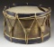 BRASS BODIED MARCHING DRUM.