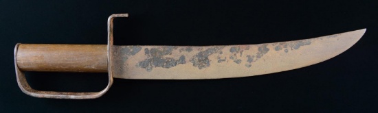 CONFEDERATE STYLE D-GUARD BOWIE KNIFE.