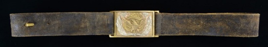 US M1851 SWORD BELT PLATE WITH BELT.