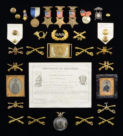 CIVIL WAR & POST-CIVIL WAR INSIGNIA, MEDALS,