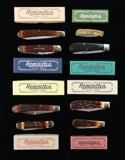 REMINGTON POSTER BULLET KNIFE LOT.