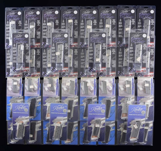 VERY LARGE GROUP OF KIMBER PISTOL MAGS.
