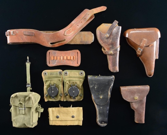 HOLSTER, POUCH & BELT LOT.