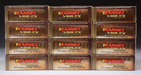 240 RDS. (12 BOXES) BARNES 270 WIN 130 GR. TTSX