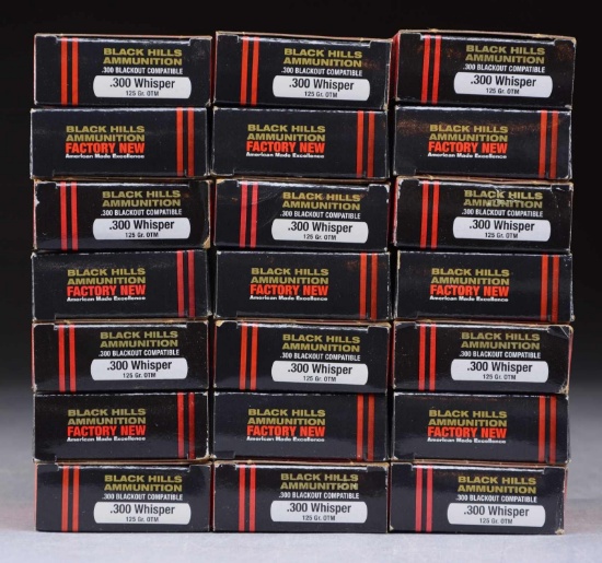 420 RDS. (21 BOXES) BLACK HILLS 300 WHISPER 125
