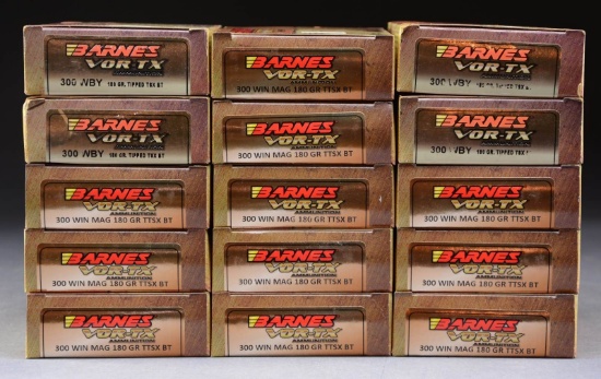 300 RDS. (15 BOXES) BARNES 300 WIN. MAG. & 300 WBY