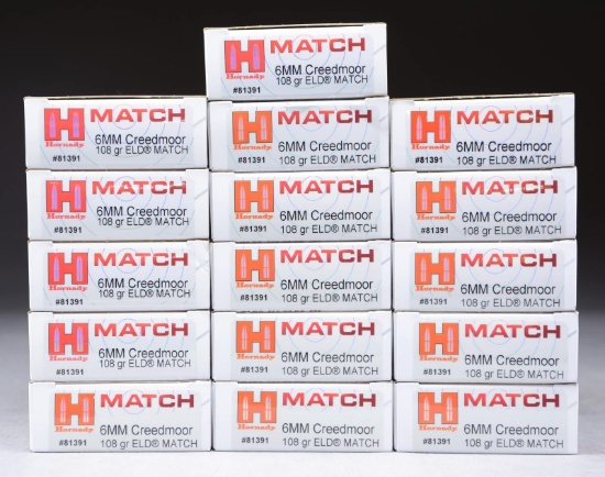 320 RDS. (16 BOXES) HORNADY 6MM CREEDMOOR 108 GR.