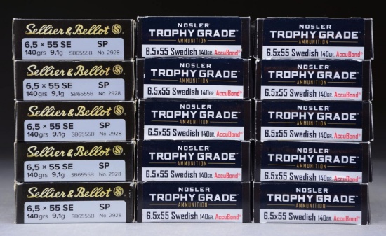 300 RDS. (15 BOXES) of 6.5x55 SWEDISH AMMO.