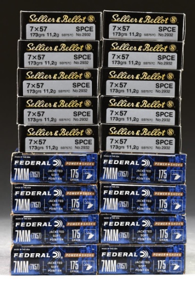 360 RDS. (18 BOXES) 7x57 AMMO.