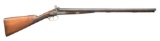 UNMARKED SIDELOCK PERCUSSION SXS SHOTGUN.