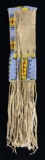 FINE DECORATIVE AMERICAN INDIAN PIPE BAG.