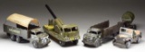 LOT OF MILITARY TOY VEHICLES.