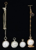 GROUP OF 4 POCKET WATCHES FROM THE 19TH