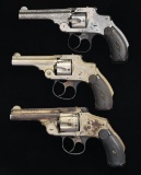 LOT OF THREE SMITH & WESSON SAFETY HAMMERLESS DA