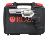 RUGER STAINLESS MODEL GP100 DA REVOLVER.