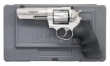RUGER STAINLESS MODEL GP100 DA REVOLVER.