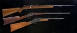 LOT OF 3 SINGLE SHOT .22 RIFLES.