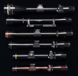 6 VINTAGE AND MODERN LEUPOLD RIFLE SCOPES.