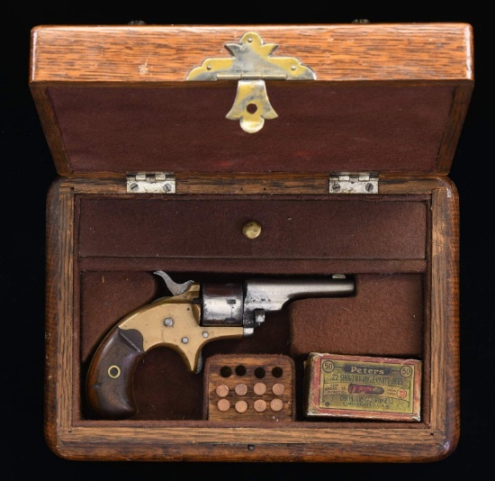 COLT OPEN TOP POCKET REVOLVER WITH CASE.