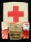 WWII JAPANESE FLAGS, KNAPSACK, & BUGLE.
