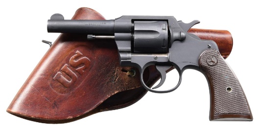 COLT COMMANDO DOUBLE ACTION REVOLVER WITH HOLSTER.