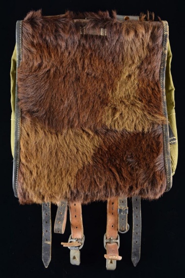 WWII GERMAN PONY FUR KNAPSACK.