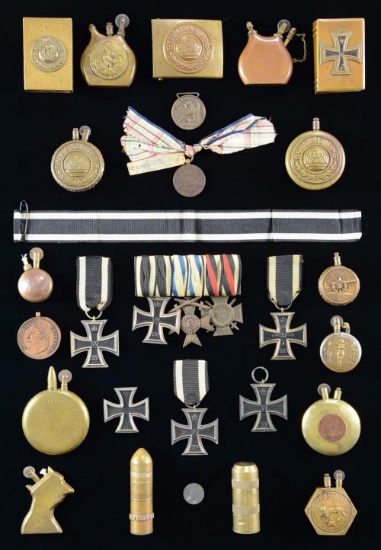 IMPERIAL GERMAN MEDALS, PATRIOTIC ITEMS, & A BELT