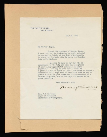 2 TYPED PRESIDENTIAL SIGNED LETTERS BY COOLIDGE &