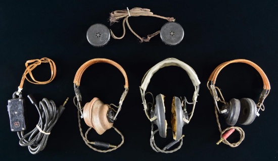 US ARMY AIR FORCES EARPHONES & RELATED ITEMS.