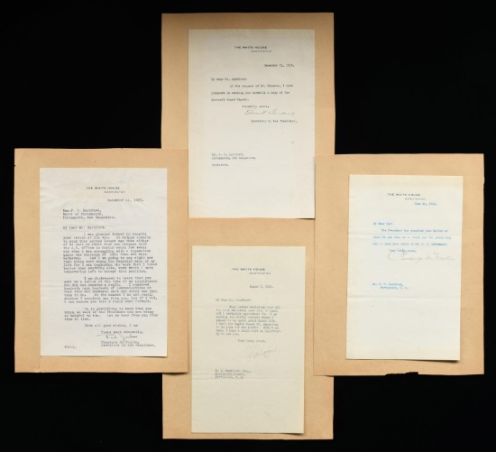 8 TYPED LETTERS SIGNED BY SECRETARIES TO THE