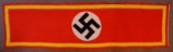 WWII GERMAN GOLD BORDERED BUILDING BANNER.