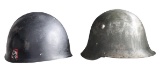 2 EUROPEAN HELMETS.