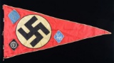 LARGE WWII GERMAN NSKK UNIT PENNANT.