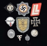 WWII GERMAN AWARDS, PINS, BADGES, & MORE.