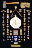 US MILITARY INSIGNIA, VETERANS MEDALS, AXE, GAR