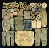 LOT OF ASSORTED MILTARIA & FIREARMS POUCHES.