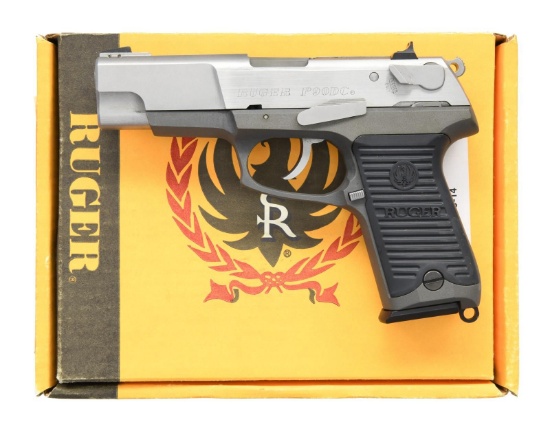 RUGER STAINLESS MODEL P90DC SEMI-AUTO PISTOL.