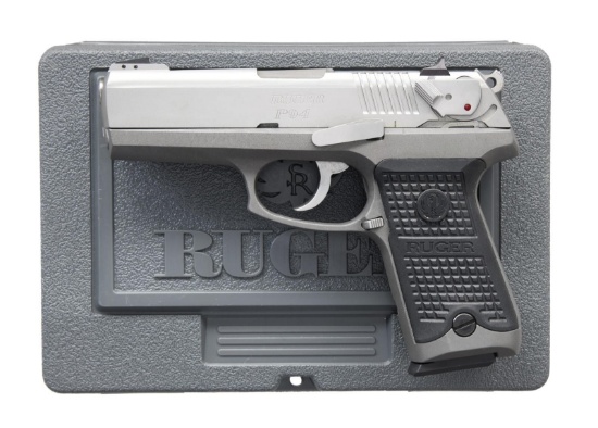 RUGER STAINLESS MODEL P94 SEMI-AUTO PISTOL.