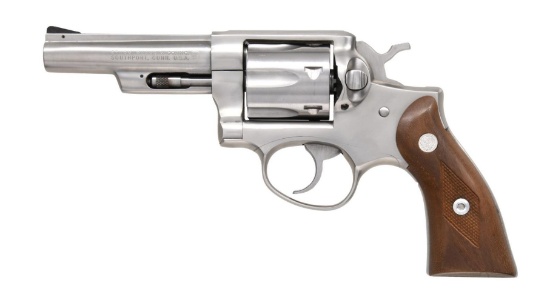 RUGER STAINLESS POLICE SERVICE-SIX DA REVOLVER.