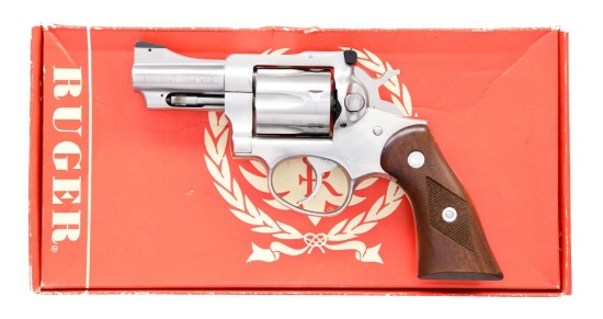 RUGER STAINLESS SECURITY-SIX DA REVOLVER.