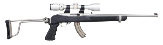 RUGER STAINLESS MODEL 10/22 SEMI-AUTO CARBINE.