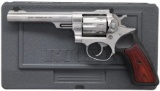RUGER 22 LR MODEL GP100 STAINLESS DA REVOLVER.