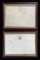 FRAMED INDIAN WAR APPOINTMENT & DISCHARGE FOR JOHN